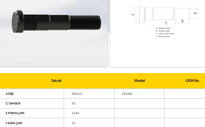 BİJON AS 26 200 ARKA 115 MM